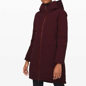 NWT Lululemon Snow Warrior Parka, Sz 4, GARNET